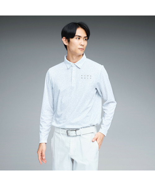 新品未使用 プーマ PUMA 長袖ポロシャツ ゴルフ プーマ(PUMA) ゴルフウェア ポロシャツ 長袖 プリント 長袖