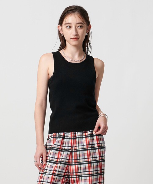 2.8万♡UNITED ARROWS♡Pミニフリルニットベストジレ♡ブラック UNITED ARROWS LTD. OUTLET｜P ミニフリル ニットベスト