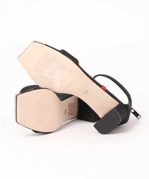 「STACCATO」 ヒールサンダル 24.5cm ブラック レディース_画像2