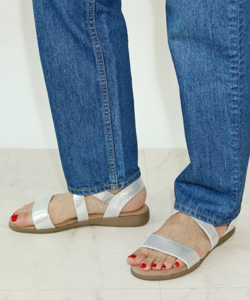 「Fin」 フラットサンダル S ブルー レディース_画像9