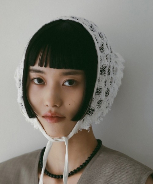 anuke（アンヌーク） スカーフ バンダナ Lace Babushka レディース