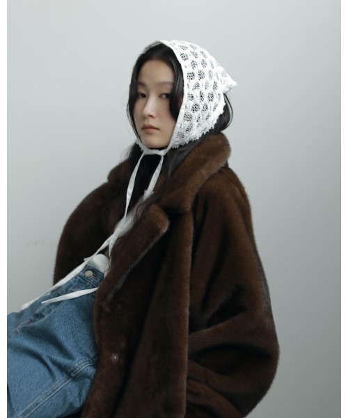anuke（アンヌーク） スカーフ バンダナ Lace Babushka レディース