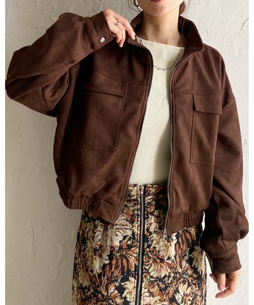 She's Closet ブルゾン アウター ショート丈ジップアップスタンド