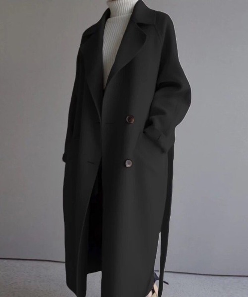 emi+ コート チェスターコート ダブルボタンロングチェスターコート