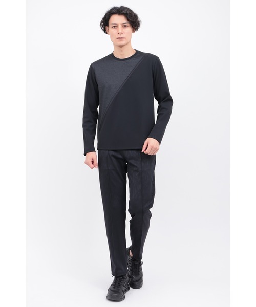 tシャツ ハウンドトゥースモザイクカットソー メンズ_9