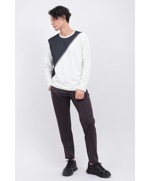 tシャツ ハウンドトゥースモザイクカットソー メンズ_3