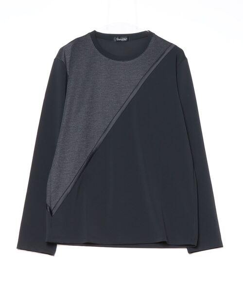 tシャツ ハウンドトゥースモザイクカットソー メンズ_10