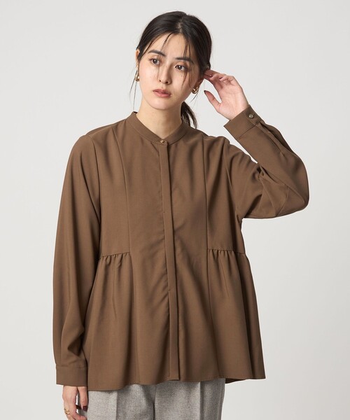 BEIGE, ベイジ JASMINE スタンドカラージップブラウス37,400円 BEIGE, ベイジ JASMINE スタンドカラージップブラウス37,400円 ベイジ
