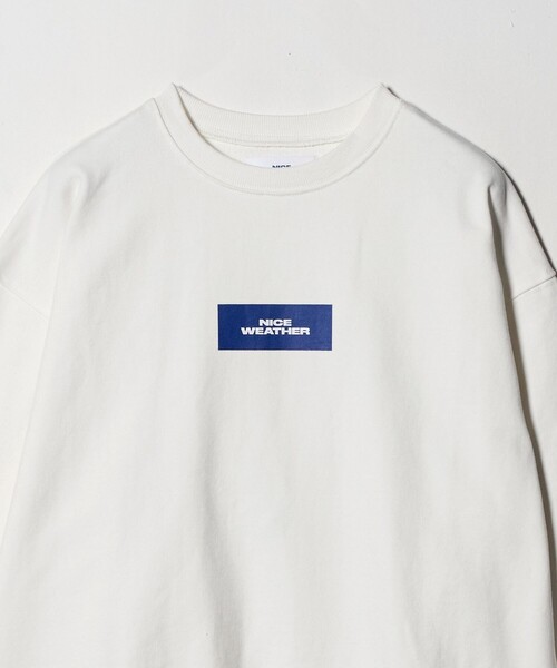 トップス NICE WEATHER APPAREL SIGNATURE CREWNECK NICE WEATHER トレーナー スウェット 「NICE WEATHER」ボックスロゴ