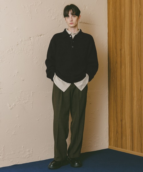 RAGEBLUE（レイジブルー） ポロシャツ Relax Fit WOOLY Knit Polo