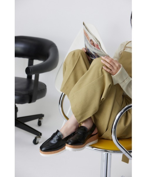 「STACCATO」 フラットサンダル 23cm ブラック レディース_画像2