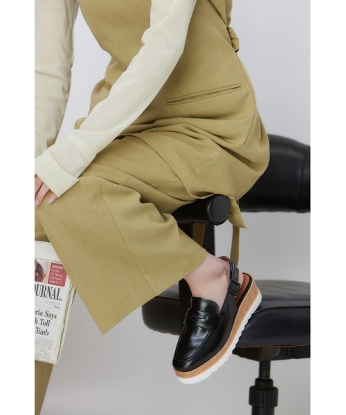 「STACCATO」 フラットサンダル 23cm ブラック レディース_画像3