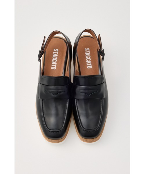 「STACCATO」 フラットサンダル 23cm ブラック レディース_画像8
