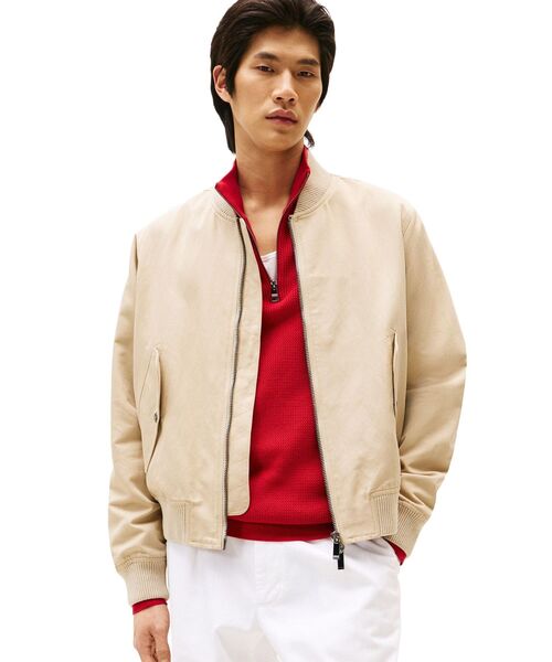   トミーヒルフィガー 袖ロゴ ボンバージャケット L TOMMY HILFIGER（トミー・ヒルフィガー） ブルゾン アウター