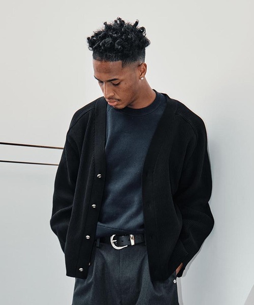 ボウズ様 CONZ カーディガン RIB OVER SIZE CARDIGAN メンズ : ZOZOTOWN Yahoo
