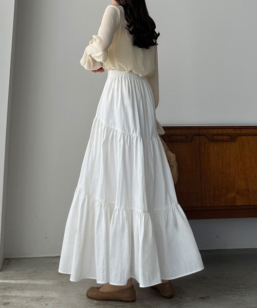 「Louere」 フレアスカート X-LARGE ホワイト レディース_画像4