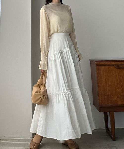 「Louere」 フレアスカート X-LARGE ホワイト レディース_画像7