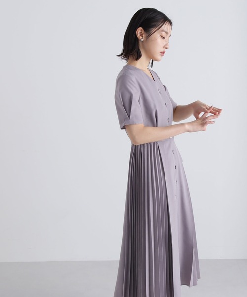 「NATURAL BEAUTY BASIC」 半袖ワンピース MEDIUM ピンク レディース_画像3