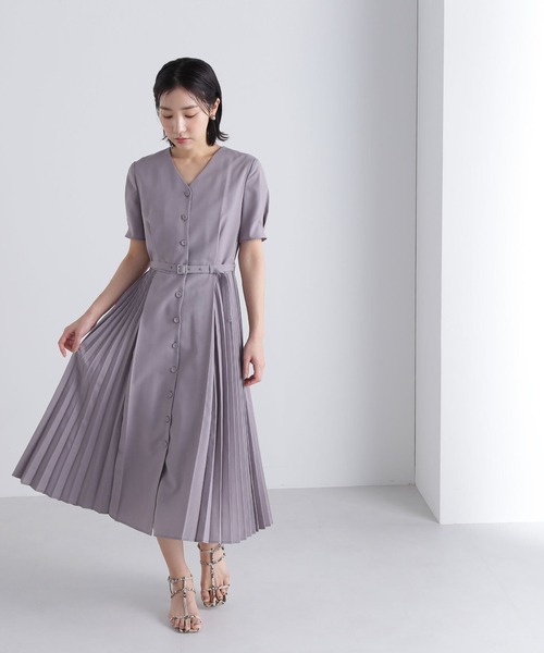 「NATURAL BEAUTY BASIC」 半袖ワンピース MEDIUM ピンク レディース_画像4