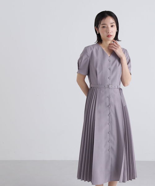 「NATURAL BEAUTY BASIC」 半袖ワンピース MEDIUM ピンク レディース_画像5