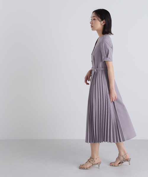 「NATURAL BEAUTY BASIC」 半袖ワンピース MEDIUM ピンク レディース_画像6