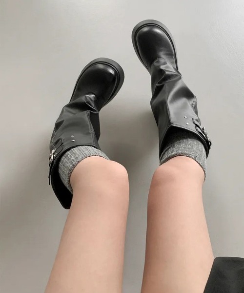 gossip!ロサンゼルス ブーツ Y2K ヴィンテージロングカバーブーツ