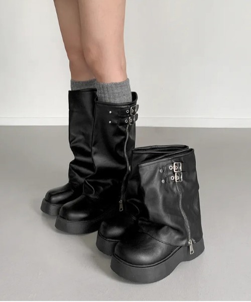 gossip!ロサンゼルス ブーツ Y2K ヴィンテージロングカバーブーツ