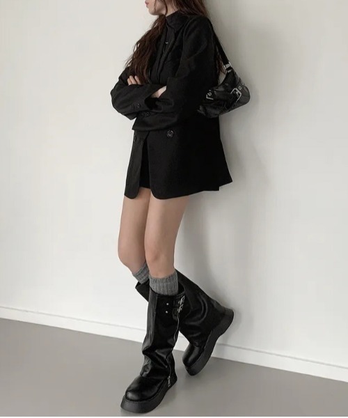 Naoka着用　OOOPS Y2K 黒　ロングブーツ　きゅんです　コンバース風 Naoka着用 OOOPS Y2K 黒 ロングブーツ きゅんです コンバース風 Naoka