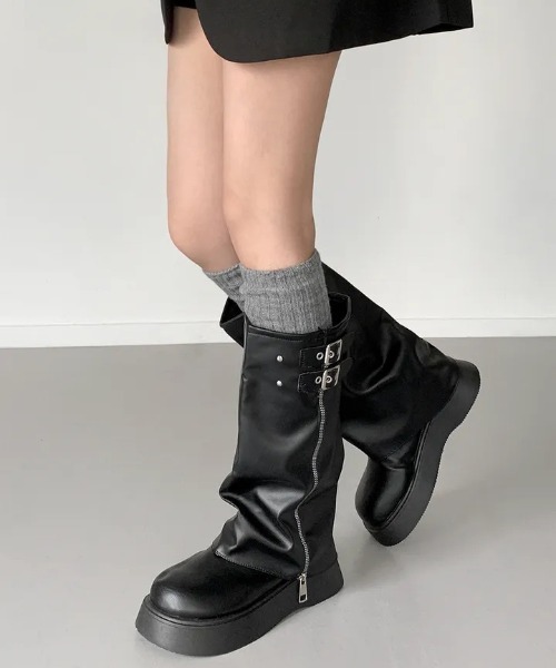 gossip!ロサンゼルス ブーツ Y2K ヴィンテージロングカバーブーツ