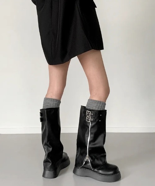 gossip!ロサンゼルス ブーツ Y2K ヴィンテージロングカバーブーツ