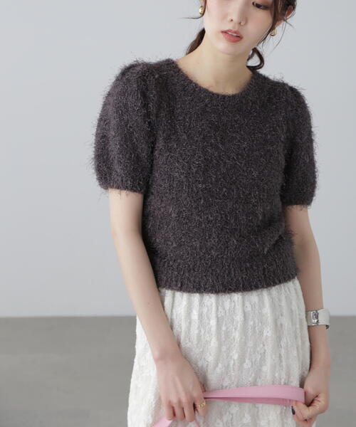 「FREE'S MART」 半袖ニット FREE ホワイト レディース_画像3