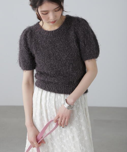 「FREE'S MART」 半袖ニット FREE ホワイト レディース_画像4