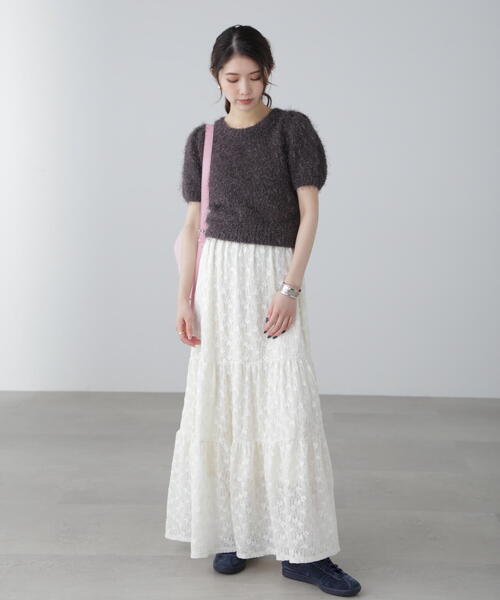 「FREE'S MART」 半袖ニット FREE ホワイト レディース_画像7