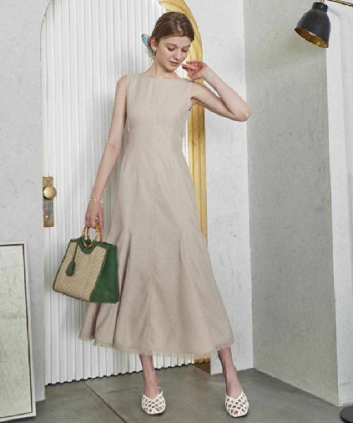 「AND COUTURE」 ノースリーブワンピース MEDIUM ラベンダー レディース_画像7