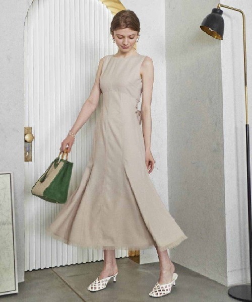 「AND COUTURE」 ノースリーブワンピース MEDIUM ラベンダー レディース_画像8