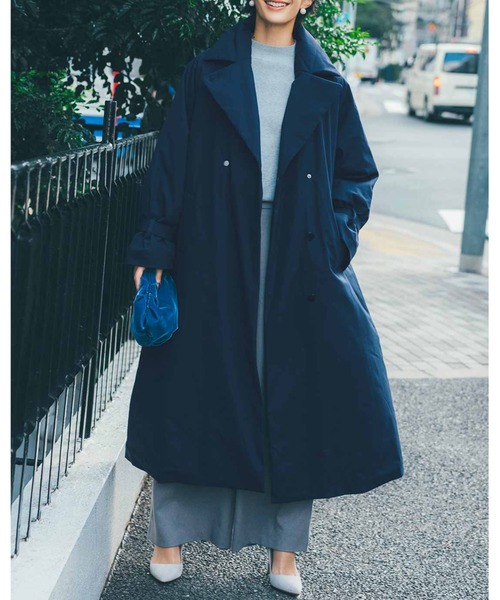 IEDIT（イディット） コート X-LARGE ネイビー レディース : ZOZOTOWN