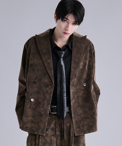 刺繍入り　ベルベット　テーラードジャケット Mサイズ　フローラル　ベロア Ellno Loset（エルノロゼット） ジャケット テーラードジャケット