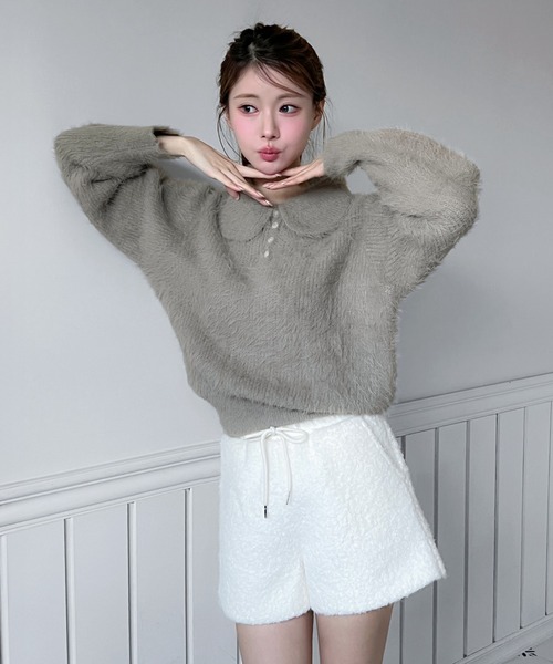 by muni:r パンツ 「着用動画あり・4色展開」ソフトショートパンツ