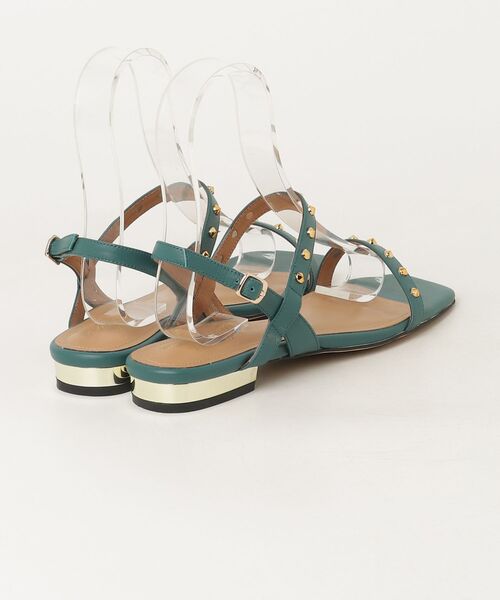 「Daniella&GEMMA」 フラットサンダル 39 グリーン レディース_画像2