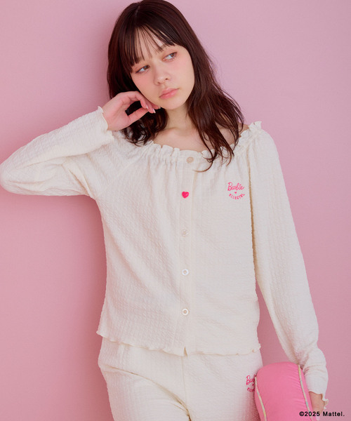パジャマ ルームウェア 「Barbie×ELLEgirl」2way オフショルトップス