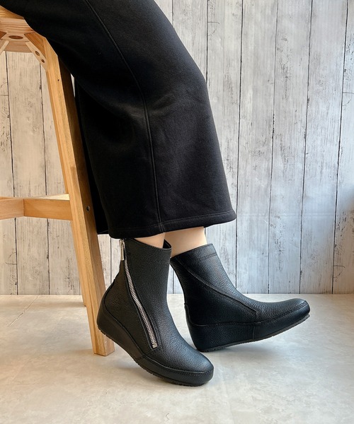 「Hina Day Green」 ショートブーツ 22.5cm ブラウン レディース_画像4