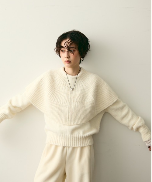 Trish（トリッシュ） ニット セーター ケープセット2WAYニット