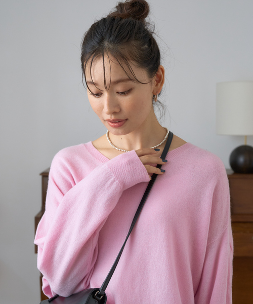 「Rouge vif」 長袖ニット フリー ピンク レディース_画像5