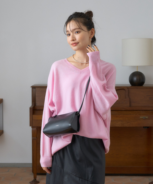 「Rouge vif」 長袖ニット フリー ピンク レディース_画像6