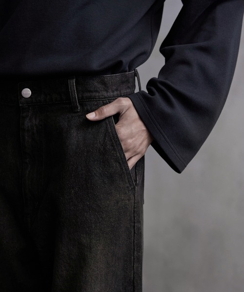 「CALLNE」 ブーツカットデニムパンツ L ブラック メンズ_画像2