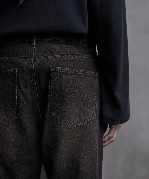 「CALLNE」 ブーツカットデニムパンツ L ブラック メンズ_画像3
