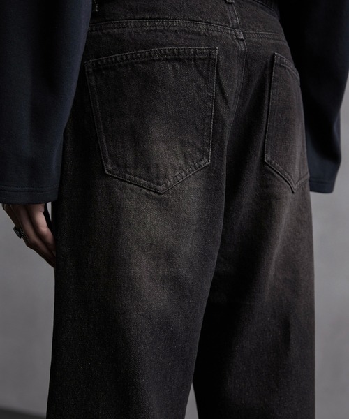 「CALLNE」 ブーツカットデニムパンツ L ブラック メンズ_画像4