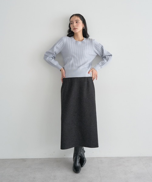 YECCA VECCA（イェッカヴェッカ） スカート メルトンナロースカート