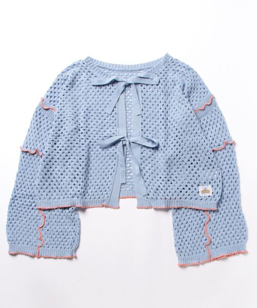 「HELLO.SANFRANCISCO」 カーディガン FREE スカイブルー レディース_画像2