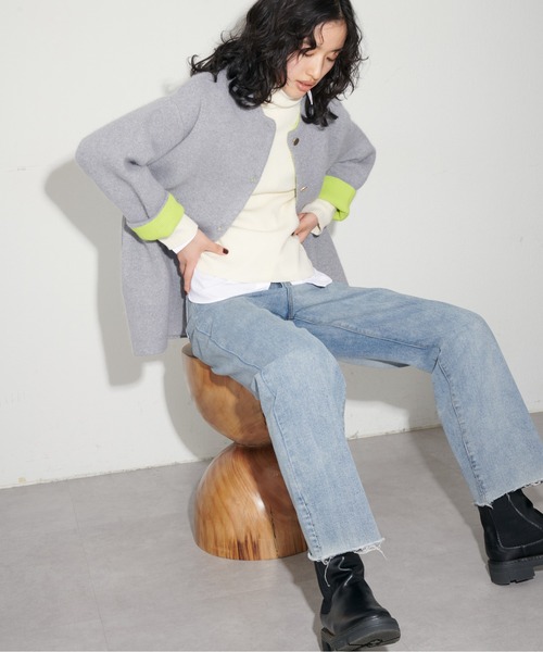 「LARUTA」 ニットカーディガン FREE アイボリー レディース_画像9